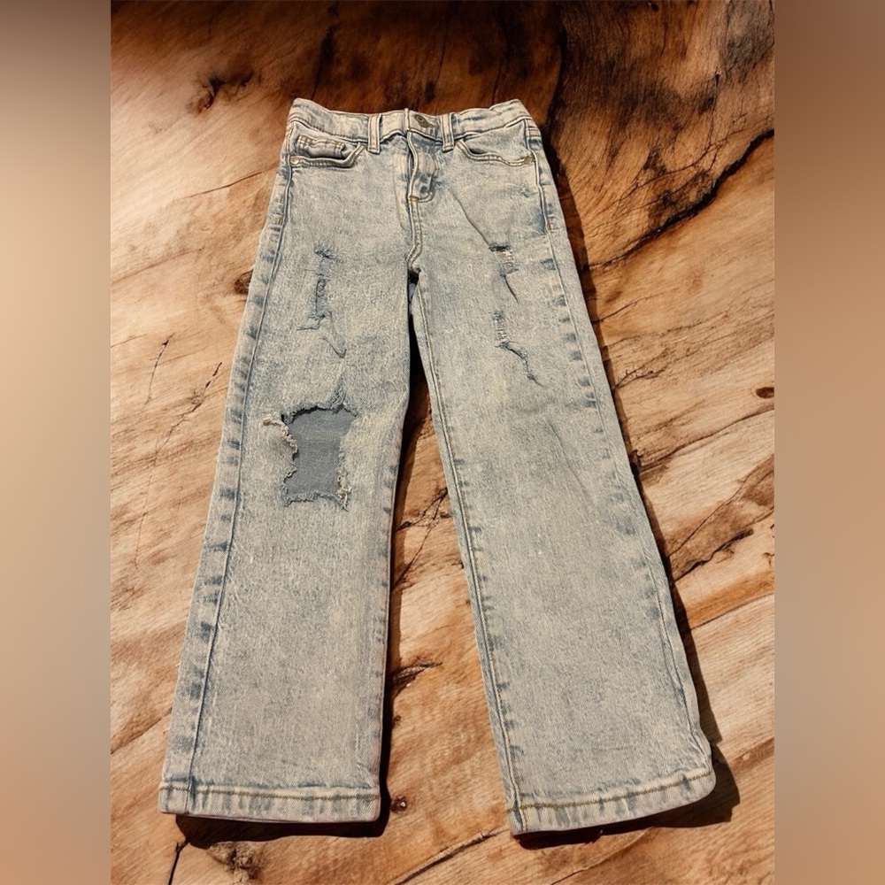 Art Class Faded Blue Kids Distressed Jeans